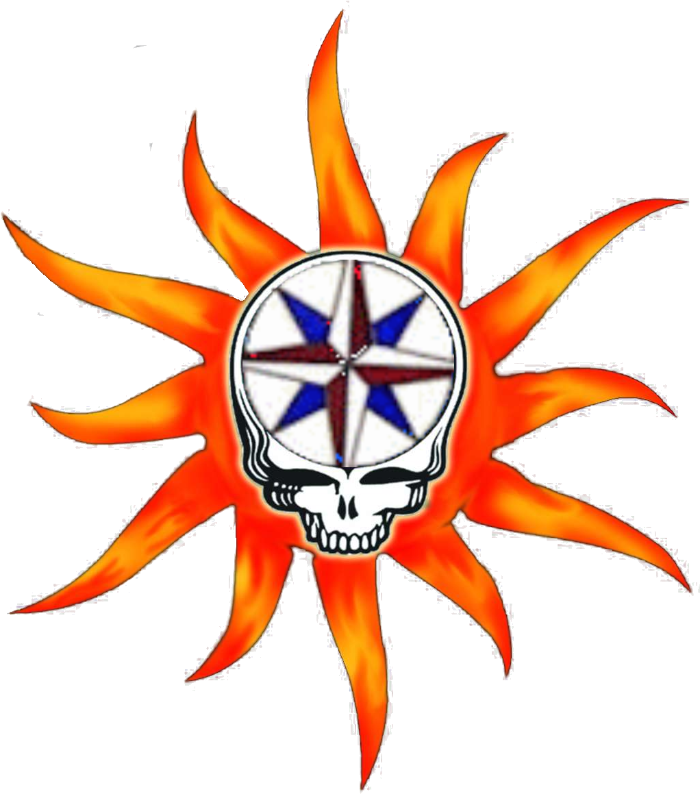 Compass Rose - Grateful Dead Steal Your Face (1024x1178), Png Download