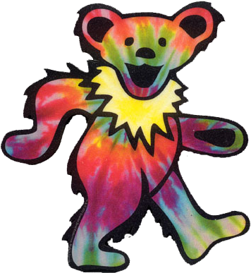 Transparent Grateful Dead Dead Head Acid Bear - Grateful Dead Bear Tie Dye (387x432), Png Download