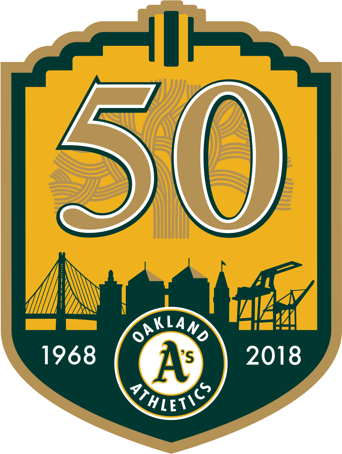 Oakland Athletics 50th Anniversary (1200x1579), Png Download