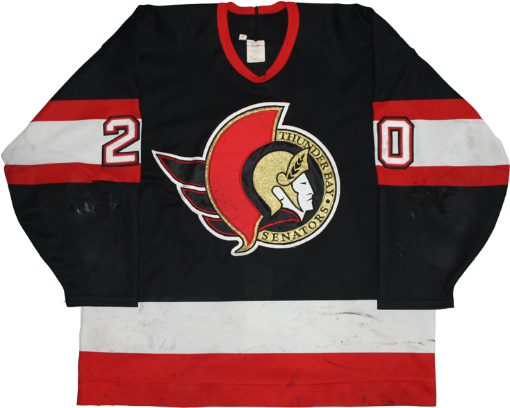 Bay Senators Logo - Ottawa Senators Black Jersey (750x604), Png Download