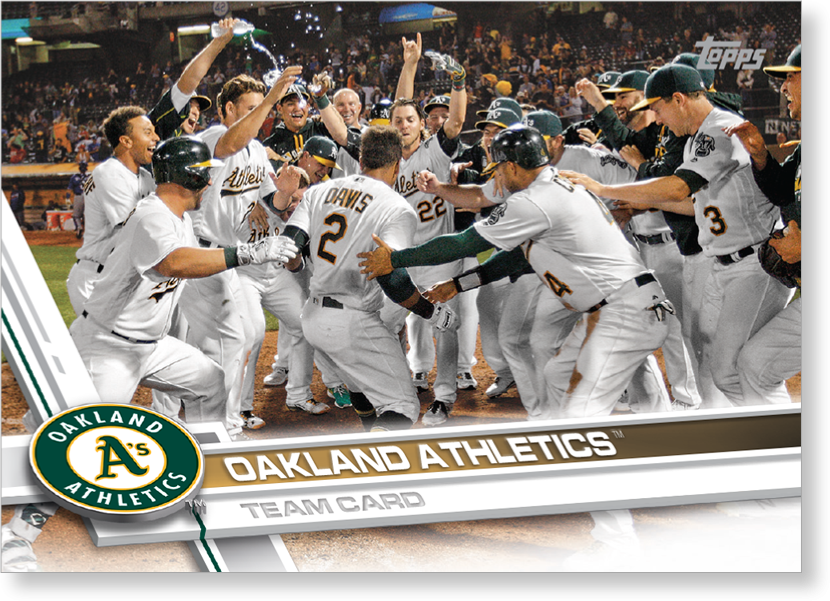 Oakland Athletics 2017 Topps Baseball Series 2 Team - Test Cricket (2000x2000), Png Download