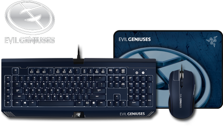 Evil Geniuses - Razer Blackwidow Ultimate Gaming Keyboard (rz03-00384600-r3u1) (465x291), Png Download