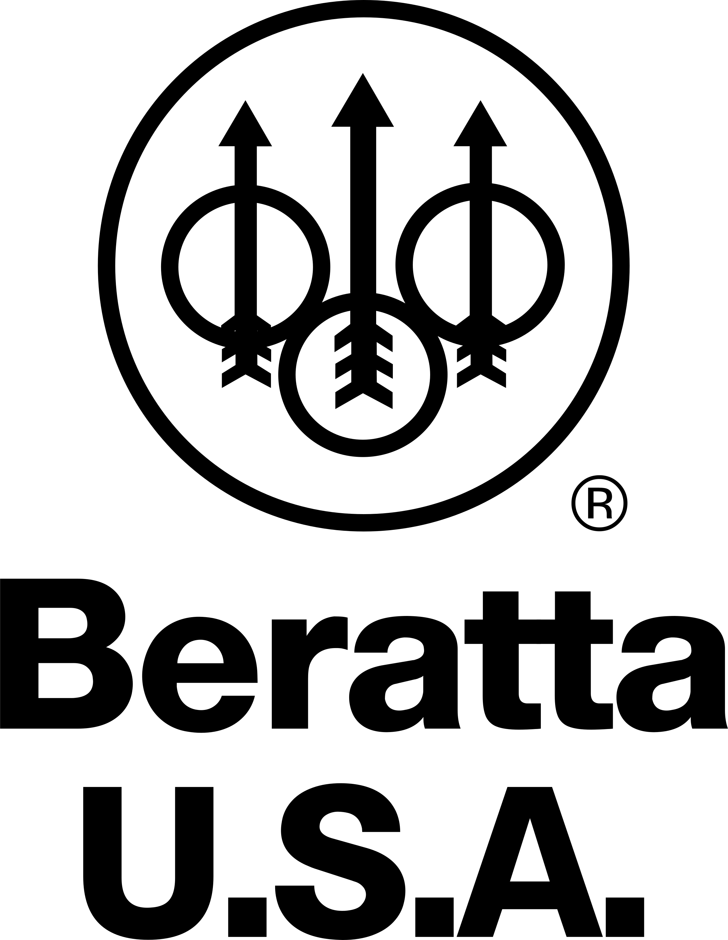 Beretta Usa Logo Black And Ahite - Beretta 500 Years One Passion (2400x3101), Png Download
