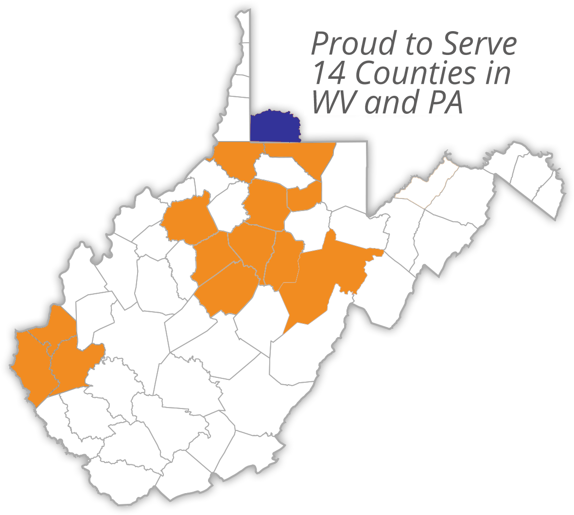 Welcome To Mountain State Waste - Map Of West Virginia (1200x1100), Png Download