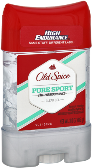 Old Spice High Endurance Pure Sport Clear Gel Anti-perspirant - Old Spice High Endurance Invisible Solid Pure Sport (600x600), Png Download