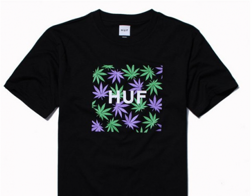 Huf Box Leaf T Shirt - Ombre Tee (500x717), Png Download