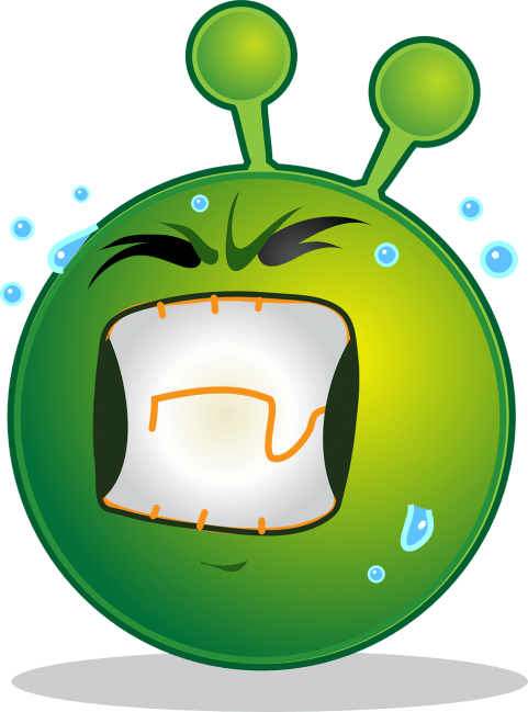 How To Set Use Smiley Green Alien Huf Clipart - Green Alien Smiley Emoji (444x600), Png Download
