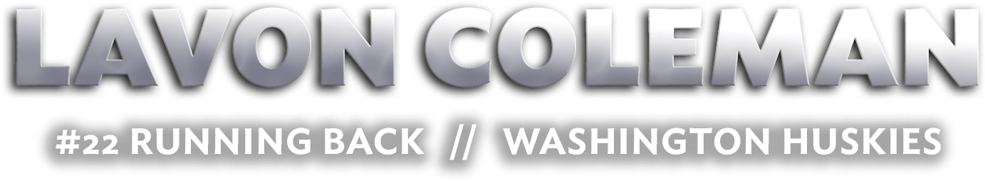 Washington Huskies - Lavon Coleman (1400x296), Png Download