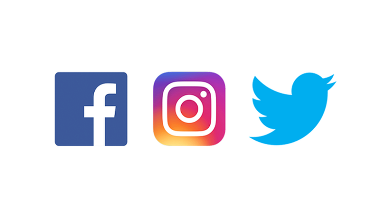 Logos For Instagram, Twitter, And Facebook - Facebook Instagram Twitter Logos Png (800x800), Png Download