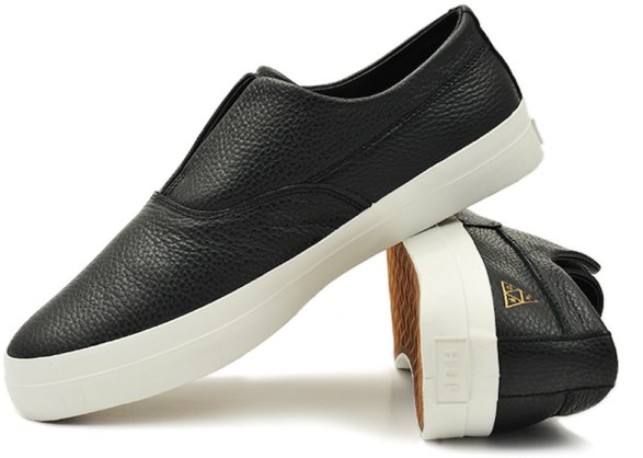 Huf Dylan Slip On Black - Slip-on Shoe (607x500), Png Download