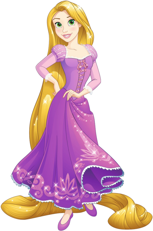 Disney Princesses Free Cut Out - Disney Princess Rapunzel (516x775), Png Download