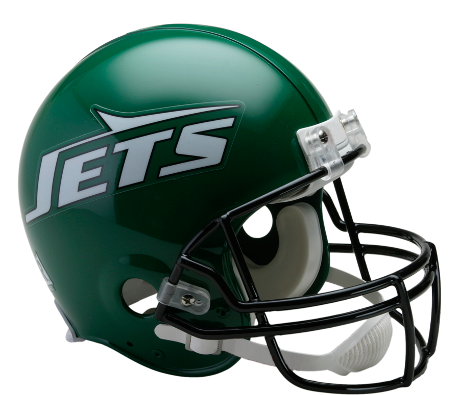 New York Jets Vsr4 Authentic Throwback Helmet - New York Jets Helmets (900x812), Png Download