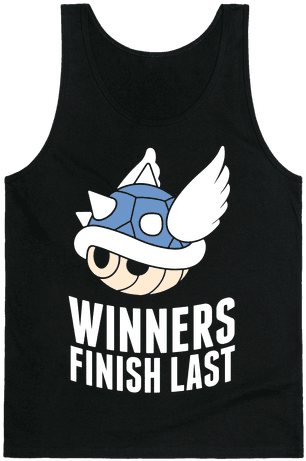 Winners Finish Last In Mario Kart Tank Top - Blue Mario Kart Shell (484x484), Png Download