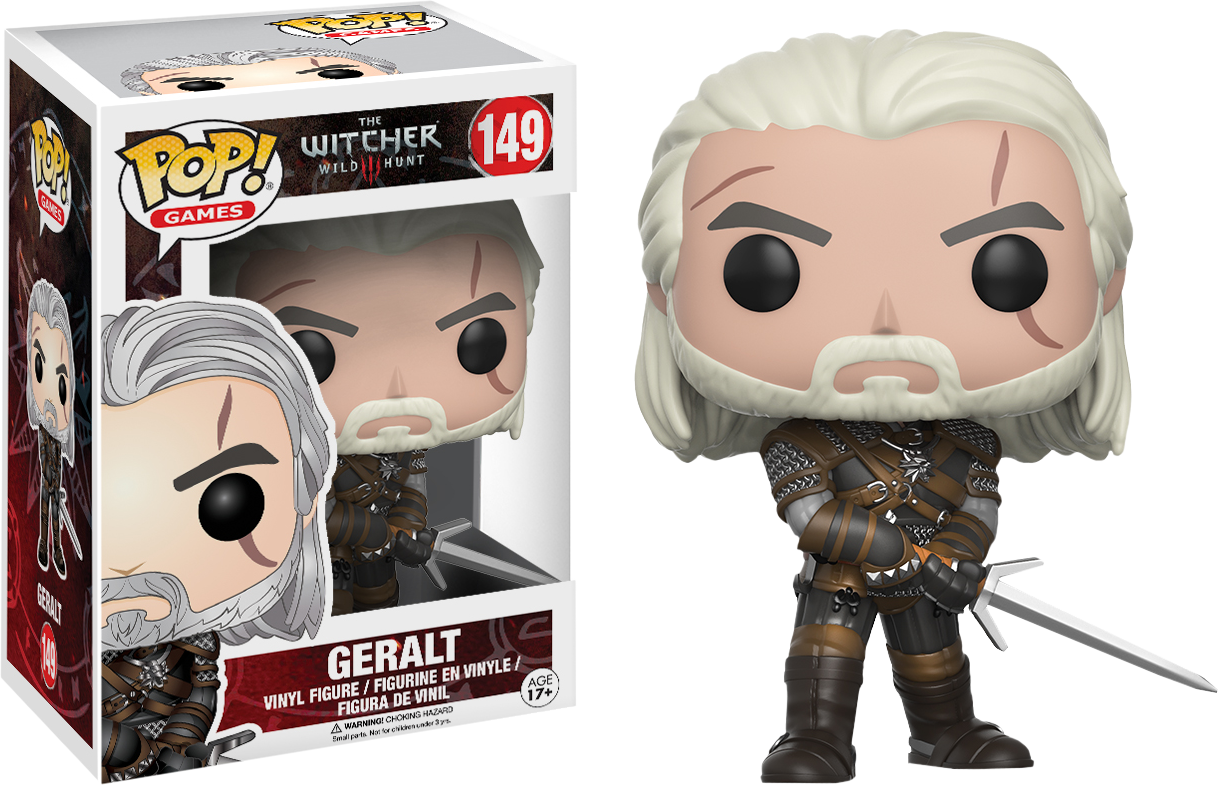 The Witcher - Witcher Geralt Pop! Vinyl Figure (1218x785), Png Download