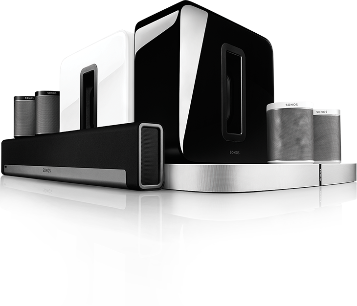 Sonos Family - Sonos Home Cinema (730x626), Png Download