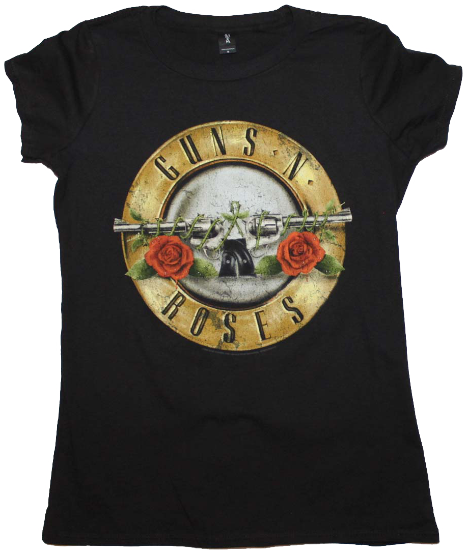 Junior Guns N Roses Logo Shirt - Guns N Roses Distressed Bullet (917x1089), Png Download