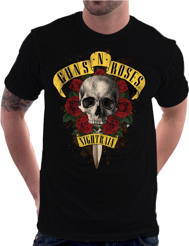 Camiseta Guns N Roses Logo Classico Camisa Nightrain - Logo Guns N Roses (808x808), Png Download