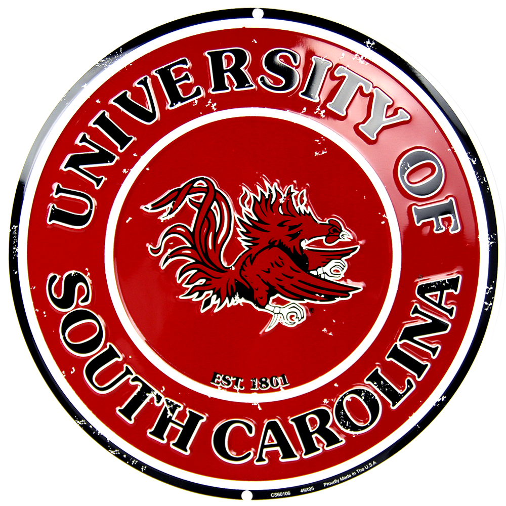 South Carolina Gamecocks Circle Sign - Hangtime South Carolina Gamecocks Circle Sign (1000x1000), Png Download