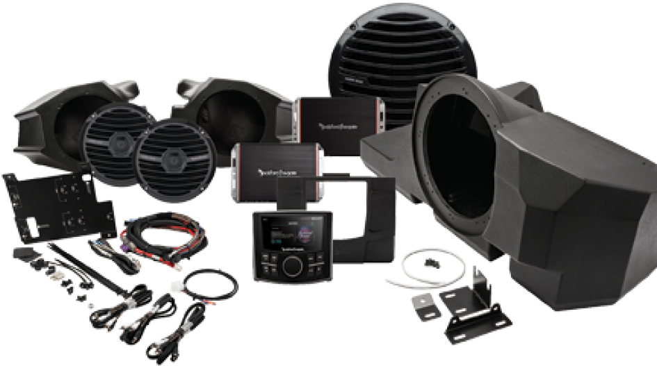 Rockford Fosgate Stage 3 600w Complete Rzr System - 2017 Polaris Ranger 900 Xp Radio Kit (1000x1000), Png Download