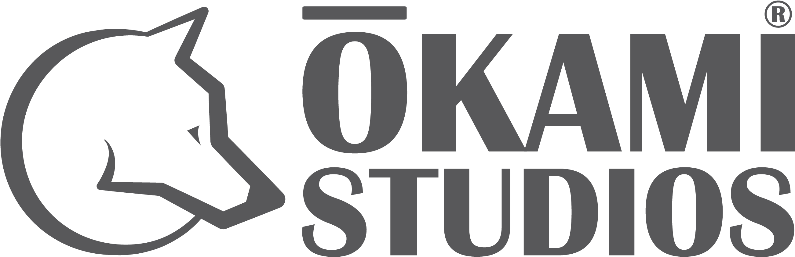 Okami Studios - Signage (2835x1051), Png Download