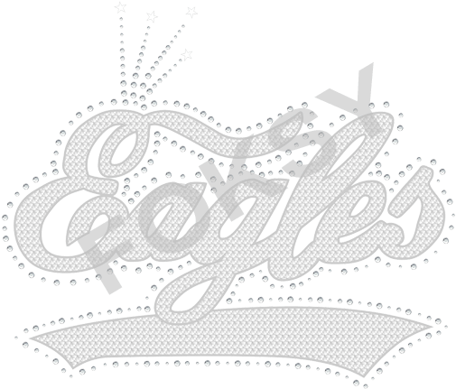 Custom Nfl Eagles Team Letter Iron On Sequin And Rhinestone - Nfl (546x546), Png Download