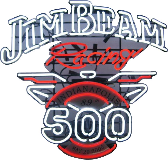 Jim Beam Racing 500 Neon Sign - Poster (697x666), Png Download