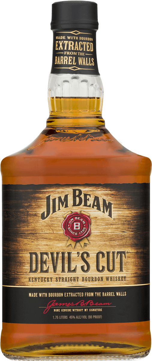 Unleash The Bold Spirit Of Jim Beam® - Jim Beam Devil's Cut 1.75 L (544x1200), Png Download