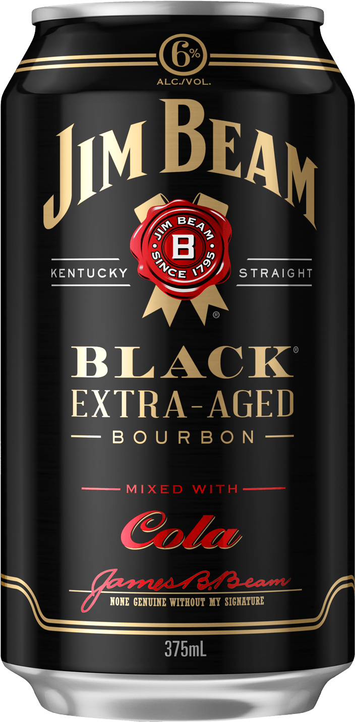 Jim Beam Black Label & Cola Cans 10 Pack 375ml 10 Pack - Jim Beam Black Label & Cola Cans (1600x2000), Png Download