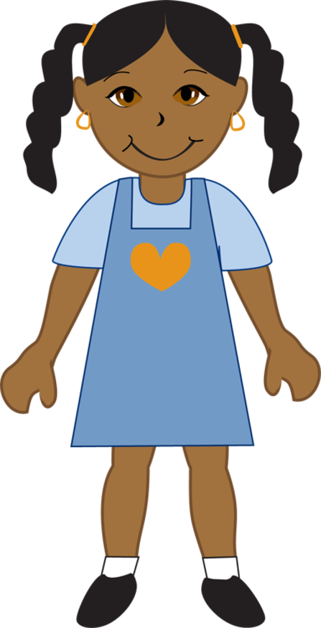 American - Clip Art African American Girl (640x1253), Png Download