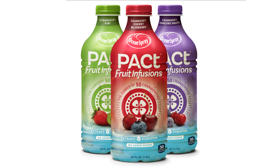 Ocean Spray Pact Fruit Infusions Cranberry Cherry Blueberry (900x550), Png Download