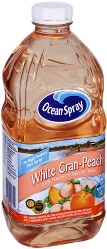 Ocean Spray White Cran-peach Juice - 64 Fl Oz Bottle (600x600), Png Download