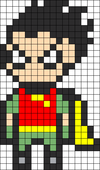 Robin From Teen Titans Perler Bead Pattern / Bead Sprite - Central City Brewing Co Ltd (337x568), Png Download