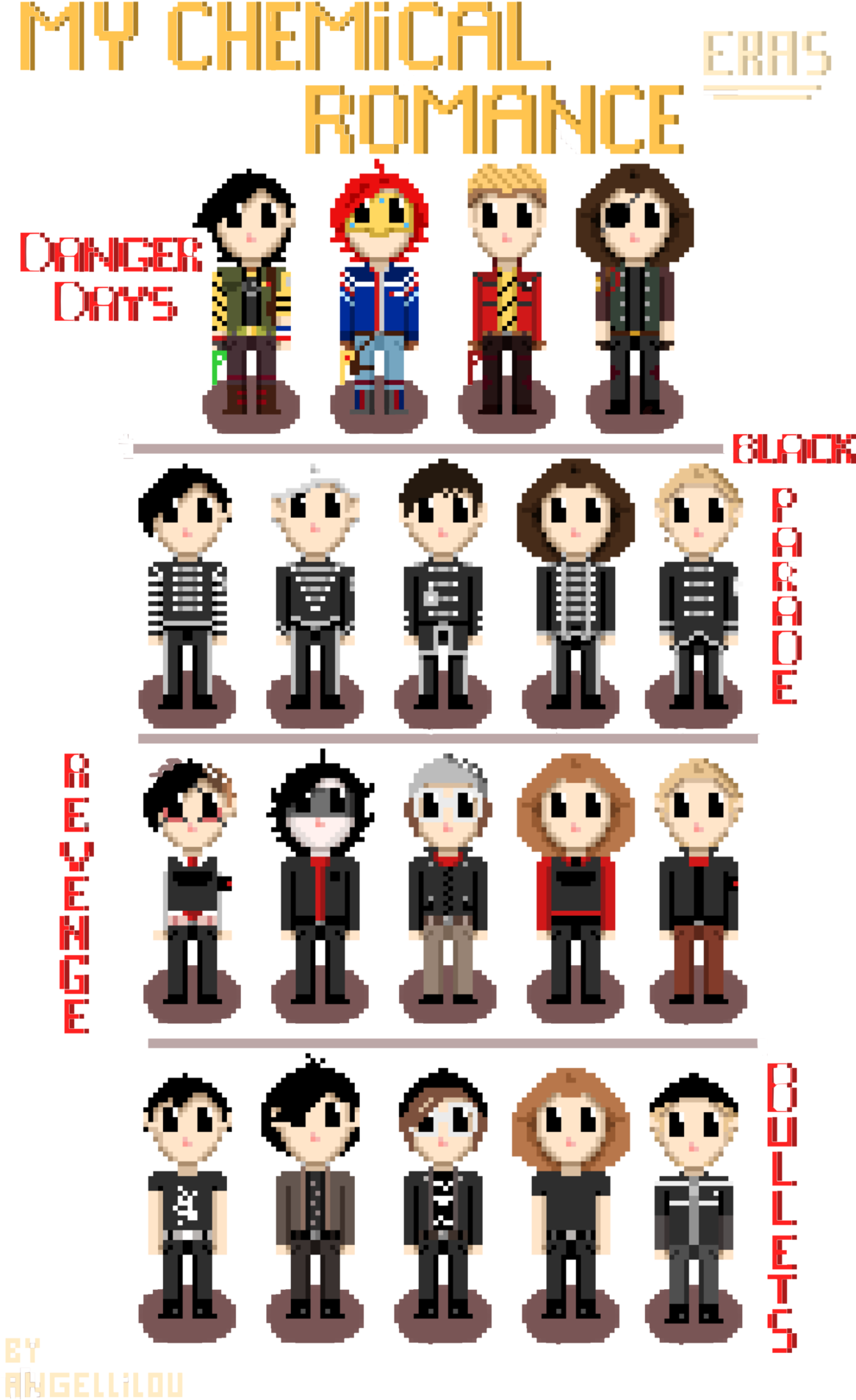 It's The First Time I Do This Kind Of Art - Pixel Art The Black Parade (491x810), Png Download