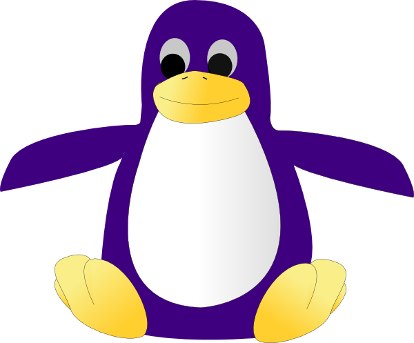 Purple Penguin Clip Art - Penguin Cartoon No Background (600x497), Png Download