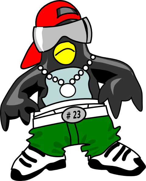 Gangster Penguin (480x594), Png Download