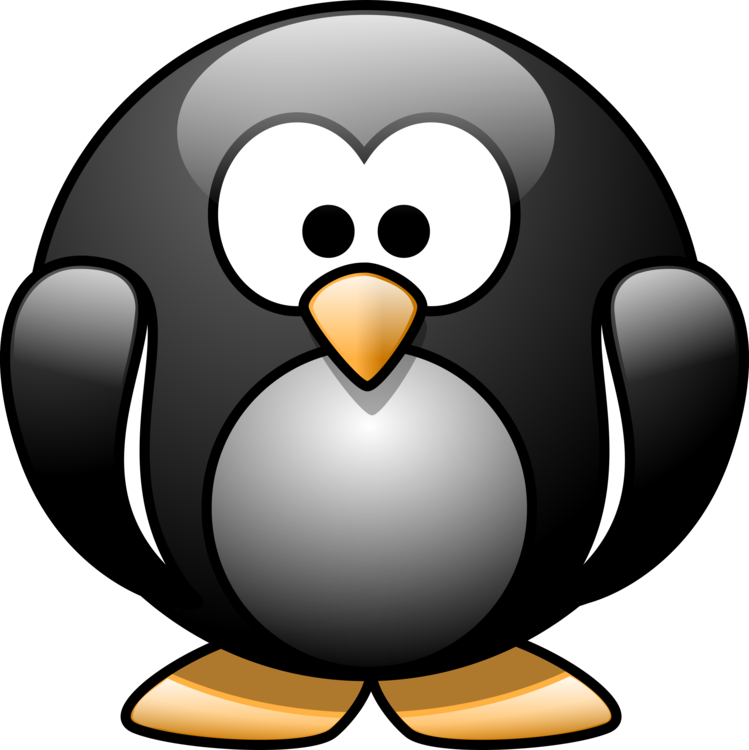 How To Set Use Cartoon Penguin Clipart - Cartoon Penguin No Background (594x595), Png Download