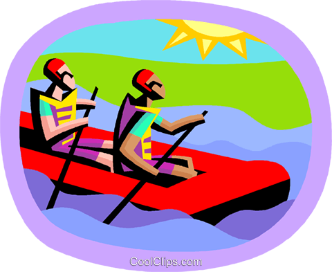 Water Sports, Rafting Royalty Free Vector Clip Art - Copyright Free Water Sport Clipart (480x393), Png Download