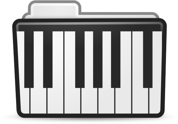 This Free Clipart Png Design Of Piano Folder Clipart - Gene's Keyboard Bob's Burgers (600x403), Png Download