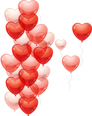 Heart Rain Balloon - Balloon Png (400x400), Png Download