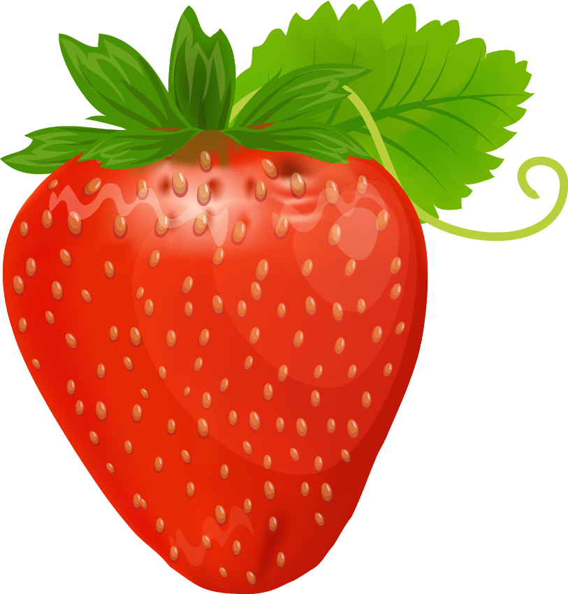 Strawberry Clipart Kawaii - Public Domain Strawberry Clipart (813x850), Png Download