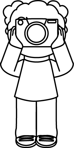 Camera Clipart Black And White Free Clipart - Take A Photo Clipart Black And White (256x510), Png Download