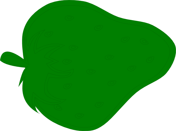 Green Strawberry Clipart Png For Web - Clip Art (600x448), Png Download