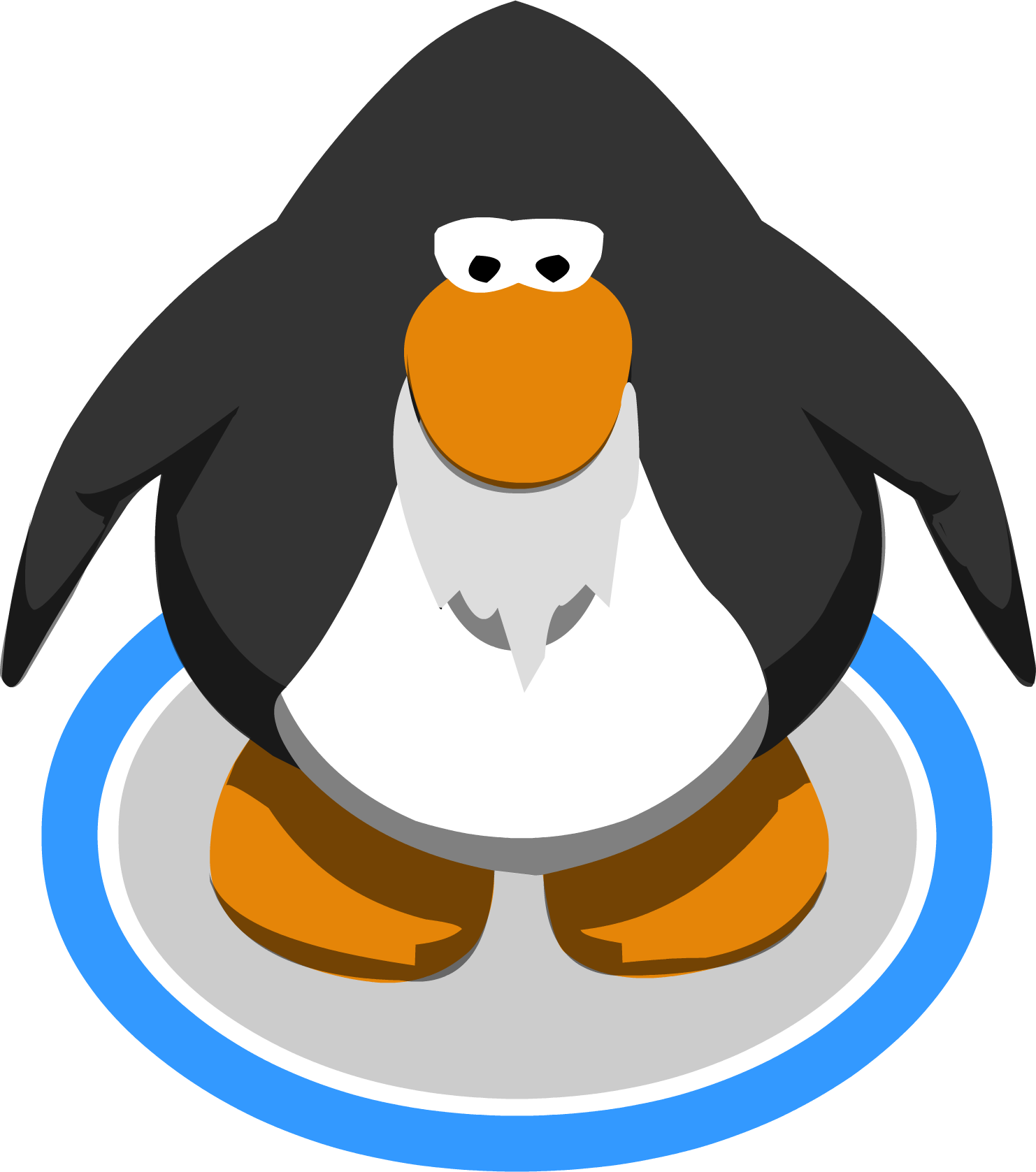 Santa Beard Ingame - Red Penguin Club Penguin (1482x1677), Png Download