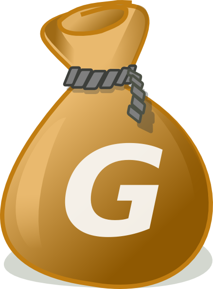 Money Bag2 Svg Clip Arts 438 X 596 Px (438x596), Png Download