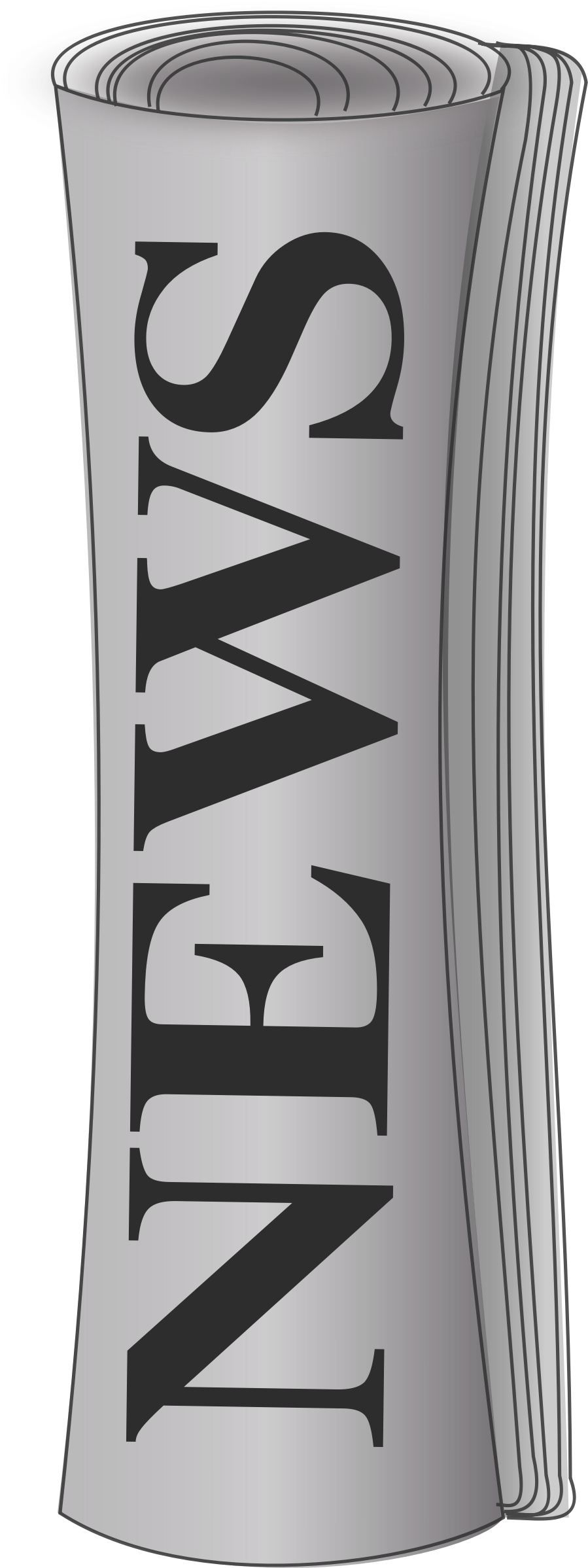 Newspaper Clipart 4 Image - Rolled Newspaper Clipart (2400x2400), Png Download