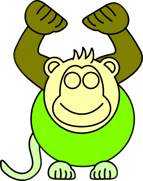 How To Set Use Monkey Clipart - Monkey Drawing Black And White (474x597), Png Download