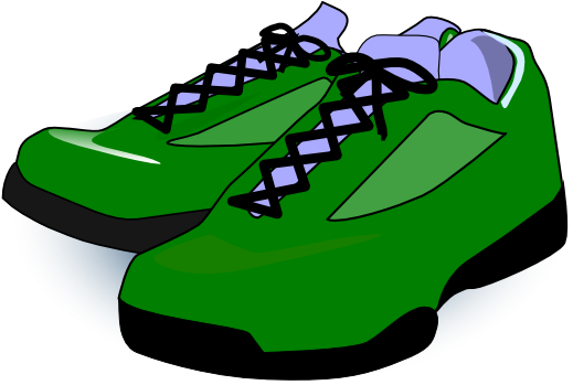 Green Shoes Clip Art (600x348), Png Download