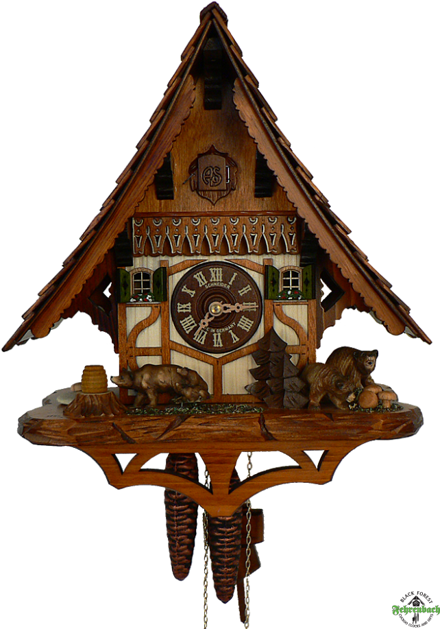 Cuckoo Png Clipart - Cuckoo Clock - 1-day Chalet With Bears (650x923), Png Download