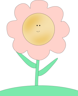 Flower Clip Art - Flower With Happy Face (315x385), Png Download
