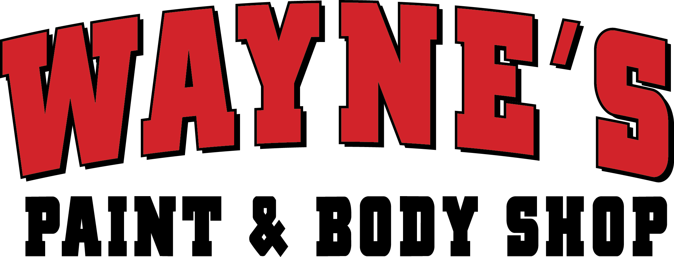 Wayne's Paint And Body Shop - Wayne's Paint & Body Shop (2179x832), Png Download